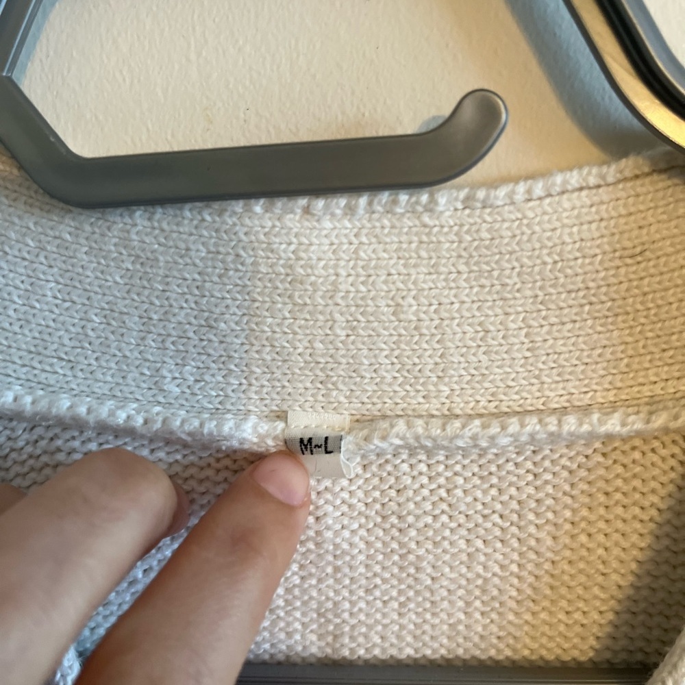 Muji Knit White Cardigan - Picture 3 of 9